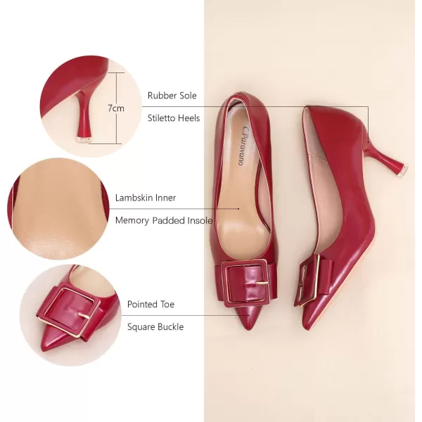 C.Paravano Womens Designer Pumps I Comfortable Stiletto Heel Pumps I Kitten Heels for Women I Pointed Toe Daily Pumps I Party Wedding Pumps