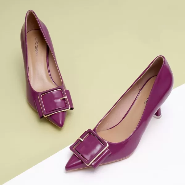 C.Paravano Womens Designer Pumps I Comfortable Stiletto Heel Pumps I Kitten Heels for Women I Pointed Toe Daily Pumps I Party Wedding Pumps