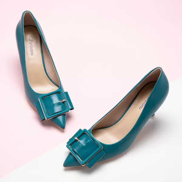 C.Paravano Womens Designer Pumps I Comfortable Stiletto Heel Pumps I Kitten Heels for Women I Pointed Toe Daily Pumps I Party Wedding Pumps