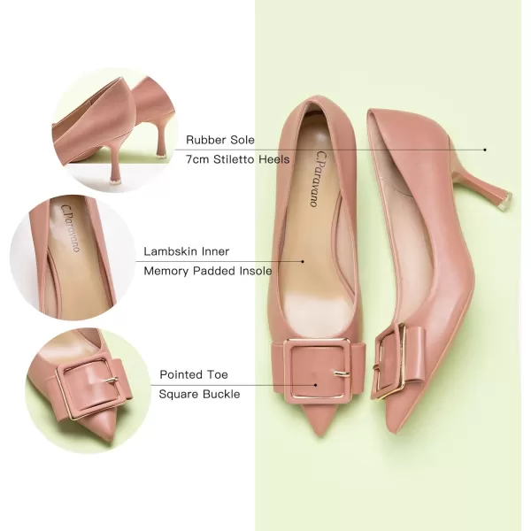 C.Paravano Womens Designer Pumps I Comfortable Stiletto Heel Pumps I Kitten Heels for Women I Pointed Toe Daily Pumps I Party Wedding Pumps