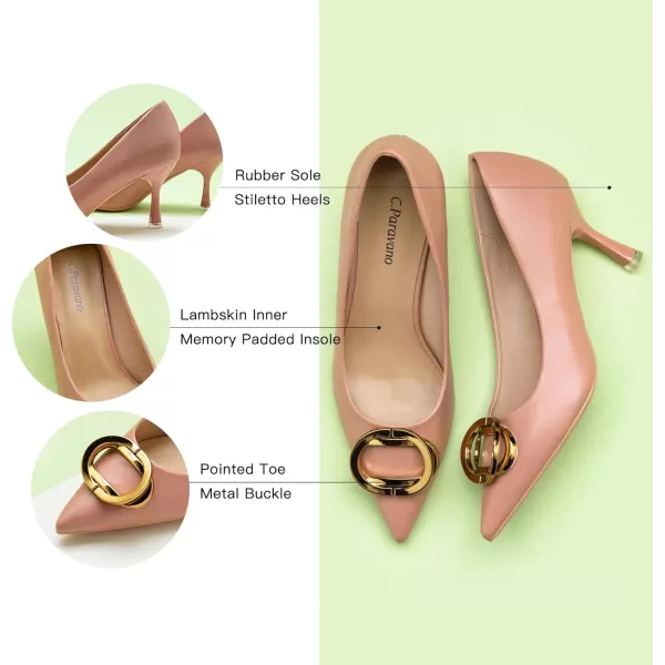 C.Paravano Womens Designer Pumps I Comfortable Stiletto Heel Pumps I Kitten Heels for Women I Pointed Toe Daily Pumps I Party Wedding Pumps