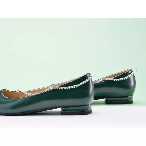 C.Paravano Women's Flats | Flats for Women | Ballet Flats | Crystal Chain Flat Shoes | Pointed Toe Flats | Wedding Flats | Slip on Flats Shoes