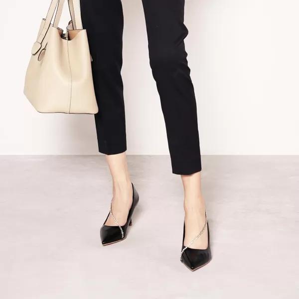 C.Paravano Women's Flats | Flats for Women | Ballet Flats | Crystal Chain Flat Shoes | Pointed Toe Flats | Wedding Flats | Slip on Flats Shoes