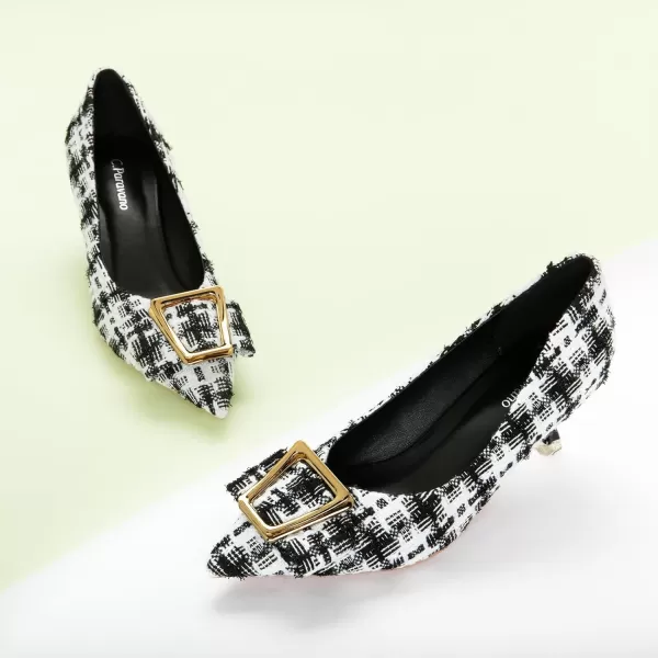 C.Paravano Women's Pump I Pointed Toe Kitten Heel I Closed Toe Low Heel I Comfortable Dress Pump I Leather Wedding Shoes