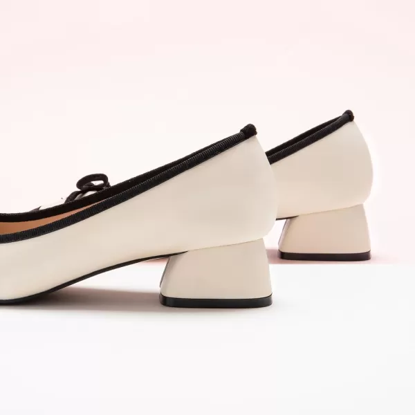 C.Paravano Women's Pump | Square Toe Low Block Heels | Closed Toe Chunky Heels | Leather Low Heel Pumps | Dress Wedding Shoes