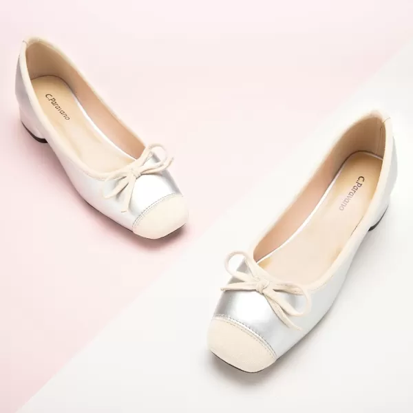 C.Paravano Women's Pump | Square Toe Low Block Heels | Closed Toe Chunky Heels | Leather Low Heel Pumps | Dress Wedding Shoes