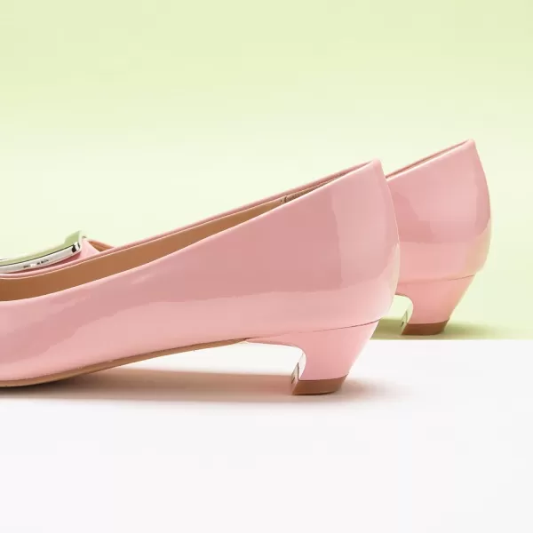 C.Paravano Women's Pumps | Closed Toe Chunky Heel | Leather Low Block Heels | Square Toe Low Heels | Dress Pumps Shoes | Pearl Ankle Strap Pumps Shoes