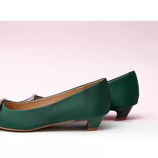 C.Paravano Women's Pumps | Closed Toe Chunky Heel | Leather Low Block Heels | Square Toe Low Heels | Dress Pumps Shoes | Pearl Ankle Strap Pumps Shoes