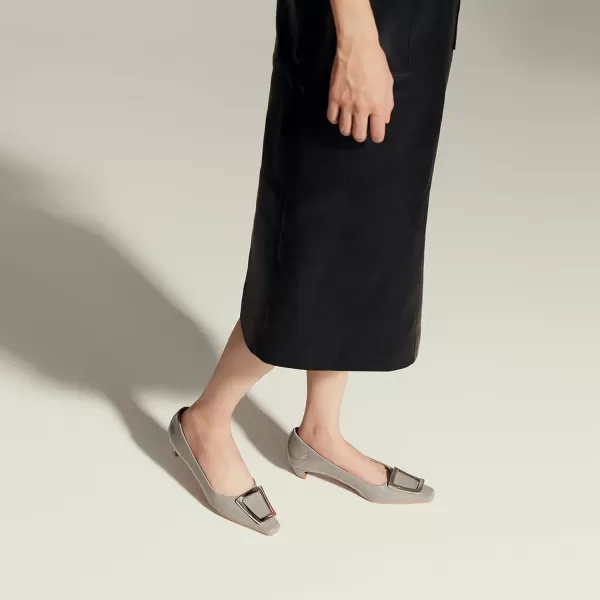 C.Paravano Women's Pumps | Closed Toe Chunky Heel | Leather Low Block Heels | Square Toe Low Heels | Dress Pumps Shoes | Pearl Ankle Strap Pumps Shoes