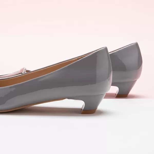 C.Paravano Women's Pumps | Closed Toe Chunky Heel | Leather Low Block Heels | Square Toe Low Heels | Dress Pumps Shoes | Pearl Ankle Strap Pumps Shoes
