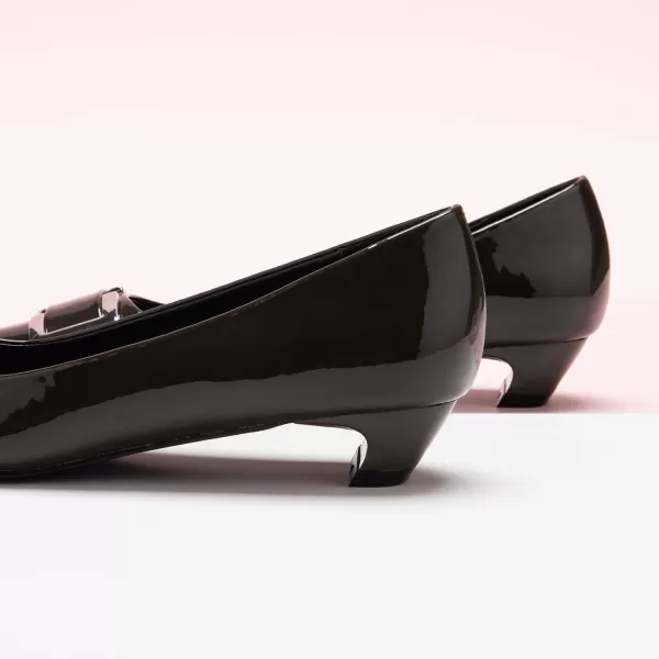C.Paravano Women's Pumps | Closed Toe Chunky Heel | Leather Low Block Heels | Square Toe Low Heels | Dress Pumps Shoes | Pearl Ankle Strap Pumps Shoes