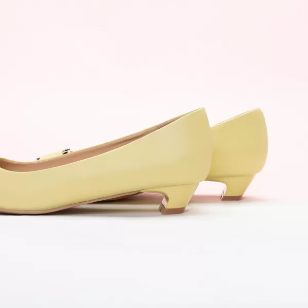 C.Paravano Women's Pumps | Closed Toe Chunky Heel | Leather Low Block Heels | Square Toe Low Heels | Dress Pumps Shoes | Pearl Ankle Strap Pumps Shoes