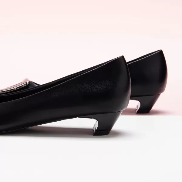 C.Paravano Women's Pumps | Closed Toe Chunky Heel | Leather Low Block Heels | Square Toe Low Heels | Dress Pumps Shoes | Pearl Ankle Strap Pumps Shoes