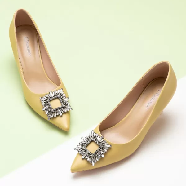 C.Paravano Women's Pumps I Pointed Toe Kitten Heel I Closed Toe Dress Pump I Comfortable Wedding Shoes