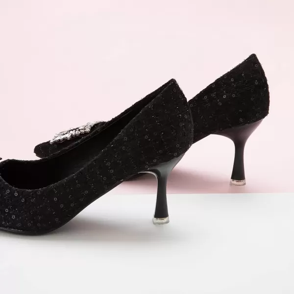 C.Paravano Women's Pumps I Pointed Toe Kitten Heel I Closed Toe Dress Pump I Comfortable Wedding Shoes