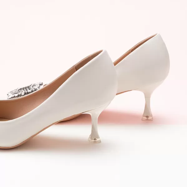 C.Paravano Women's Pumps I Pointed Toe Kitten Heel I Closed Toe Dress Pump I Comfortable Wedding Shoes
