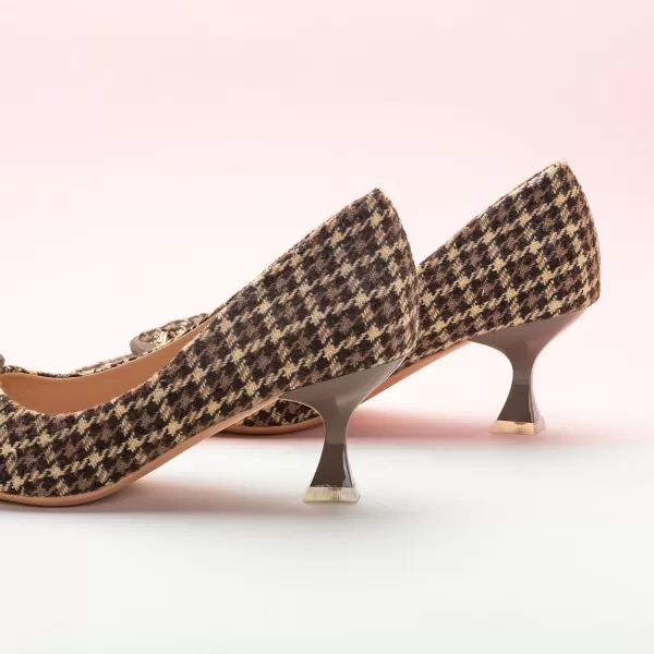 C.Paravano Women's Pumps | Low Heel for Women | Womens Designer Pumps | Kitten Heels for Women | Womens Short Heels | Leather Pumps for Women
