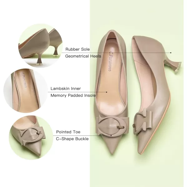 C.Paravano Women's Pumps | Low Heel for Women | Womens Designer Pumps | Kitten Heels for Women | Womens Short Heels | Leather Pumps for Women