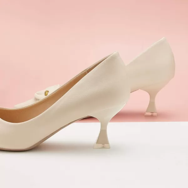 C.Paravano Women's Pumps | Low Heel for Women | Womens Designer Pumps | Kitten Heels for Women | Womens Short Heels | Leather Pumps for Women