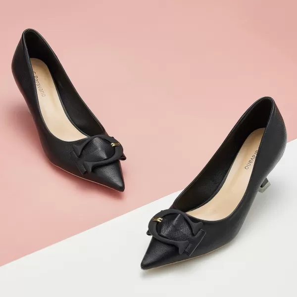C.Paravano Women's Pumps | Low Heel for Women | Womens Designer Pumps | Kitten Heels for Women | Womens Short Heels | Leather Pumps for Women