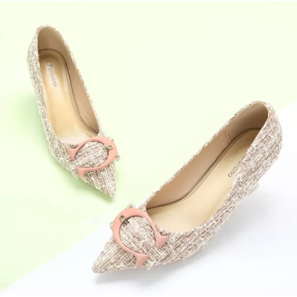 C.Paravano Women's Pumps | Low Heel for Women | Womens Designer Pumps | Kitten Heels for Women | Womens Short Heels | Leather Pumps for Women