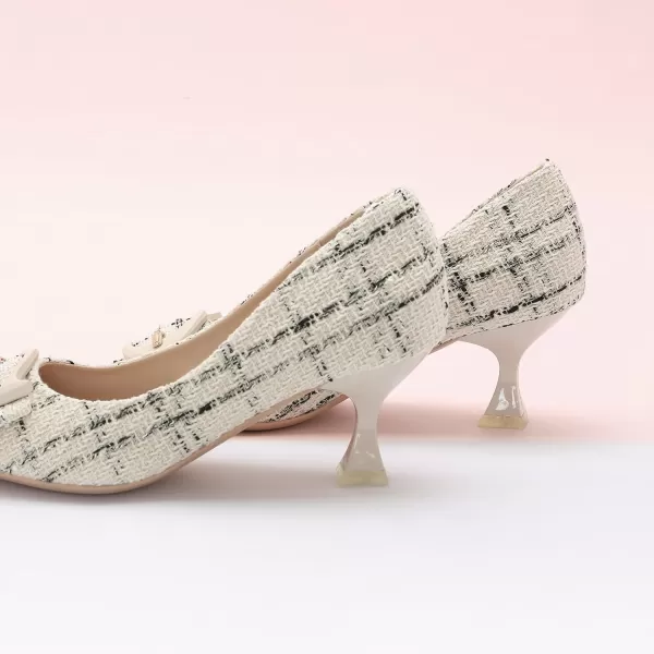 C.Paravano Women's Pumps | Low Heel for Women | Womens Designer Pumps | Kitten Heels for Women | Womens Short Heels | Leather Pumps for Women