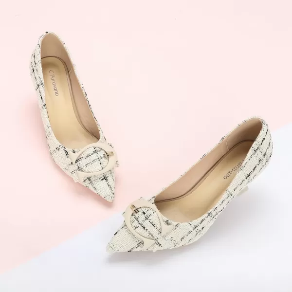 C.Paravano Women's Pumps | Low Heel for Women | Womens Designer Pumps | Kitten Heels for Women | Womens Short Heels | Leather Pumps for Women