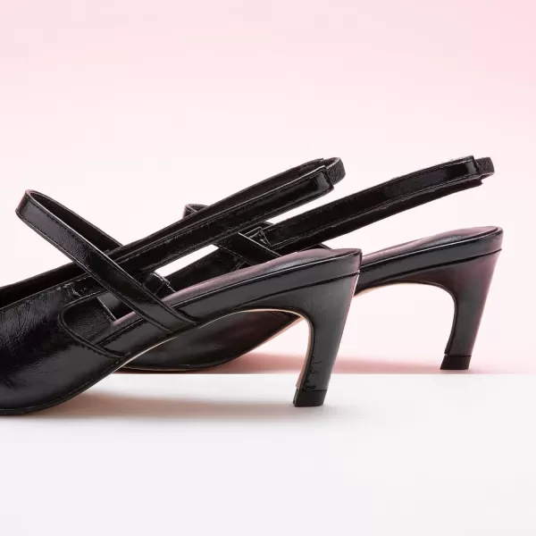 C.Paravano Women's Slingback Flats | Pointed Toe Flats Sandals | Leather Kitten Heels | Closed Heeled Sandal | Wedding Dress Pumps Shoes for Women