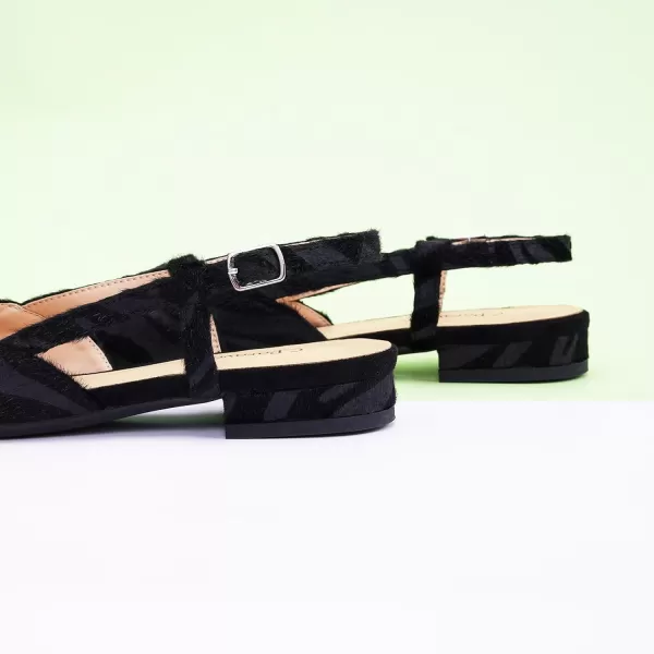 C.Paravano Women's Slingback Flats | Pointed Toe Slingback Flats for Women | Kitten Heel Slingback Sandals | Adjustable Ankle Strap Shoes