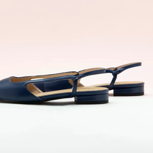 C.Paravano Women's Slingback | Leather Slingback Flats | Pointed Toe Slingback Pumps | Comfort Heeled Sandal | Slip on Flats Shoes for Wedding