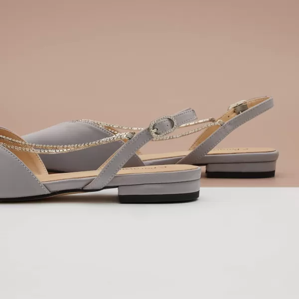 C.Paravano Women's Slingback | Leather Slingback Flats | Pointed Toe Slingback Pumps | Comfort Heeled Sandal | Slip on Flats Shoes for Wedding