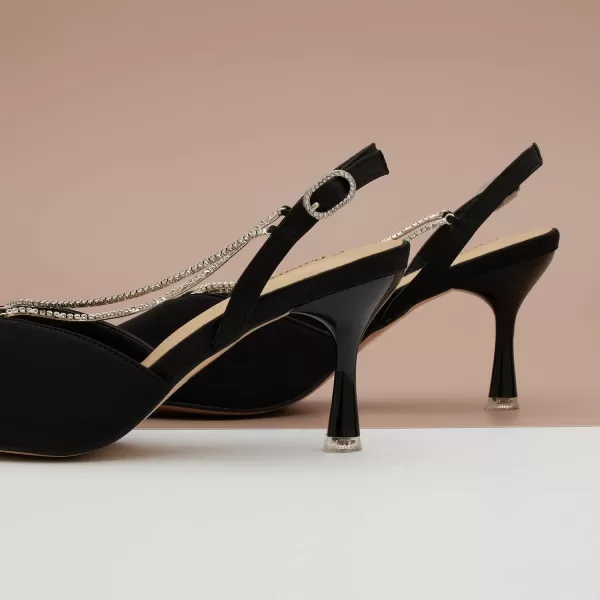 C.Paravano Women's Slingback | Leather Slingback Flats | Pointed Toe Slingback Pumps | Comfort Heeled Sandal | Slip on Flats Shoes for Wedding