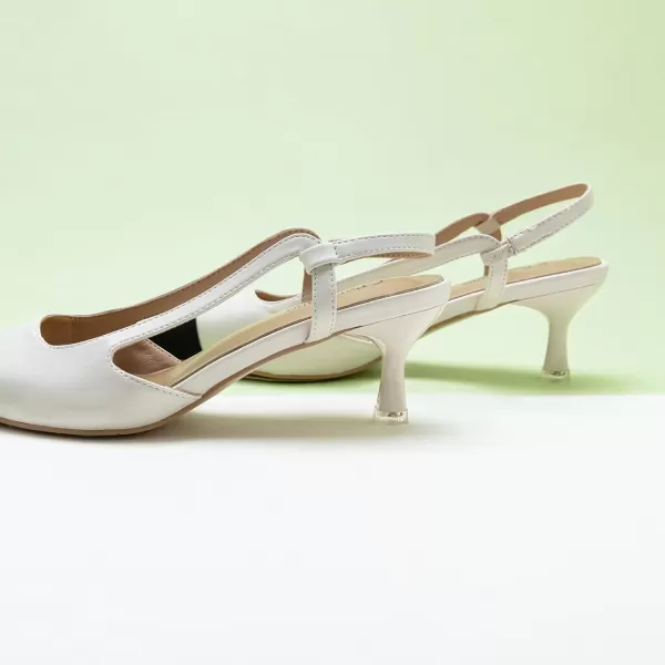 C.Paravano Women's Slingback | Leather Slingback Flats | Pointed Toe Slingback Pumps | Comfort Heeled Sandal | Slip on Flats Shoes for Wedding