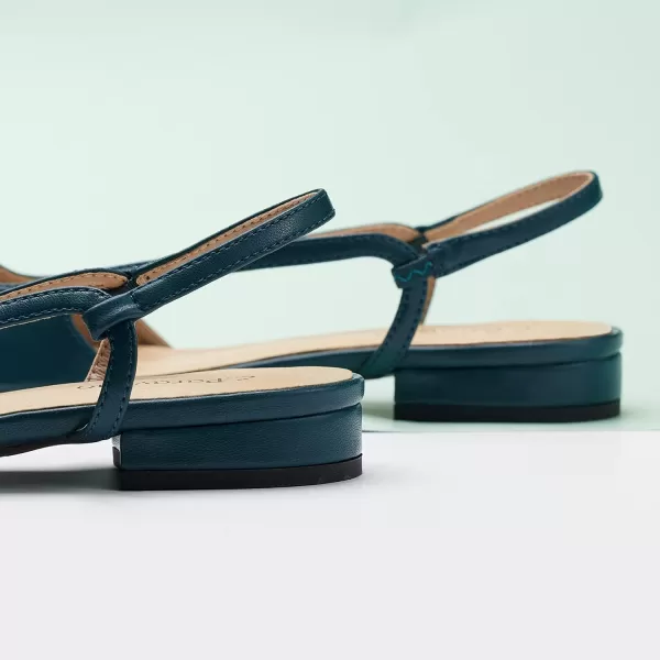 C.Paravano Women's Slingback | Leather Slingback Flats | Pointed Toe Slingback Pumps | Comfort Heeled Sandal | Slip on Flats Shoes for Wedding