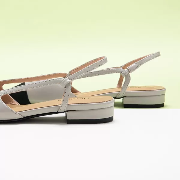 C.Paravano Women's Slingback | Leather Slingback Flats | Pointed Toe Slingback Pumps | Comfort Heeled Sandal | Slip on Flats Shoes for Wedding