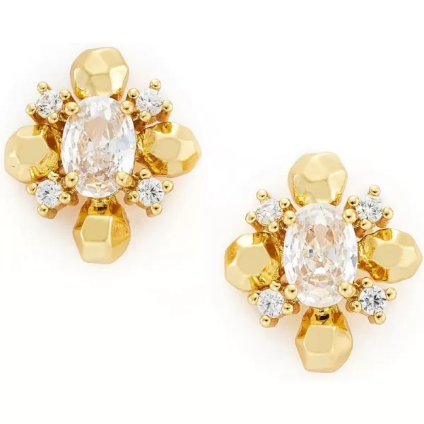 C.Paravano 18K Gold Earrings Studs | Stud Earrings for Women | Hypoallergenic Earring for Women | Flatback Stud Earrings | Stud Earrings Gold