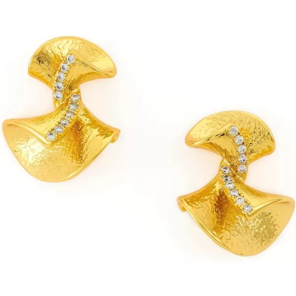 C.Paravano 18K Gold Earrings Studs | Stud Earrings for Women | Hypoallergenic Earring for Women | Flatback Stud Earrings | Stud Earrings Gold