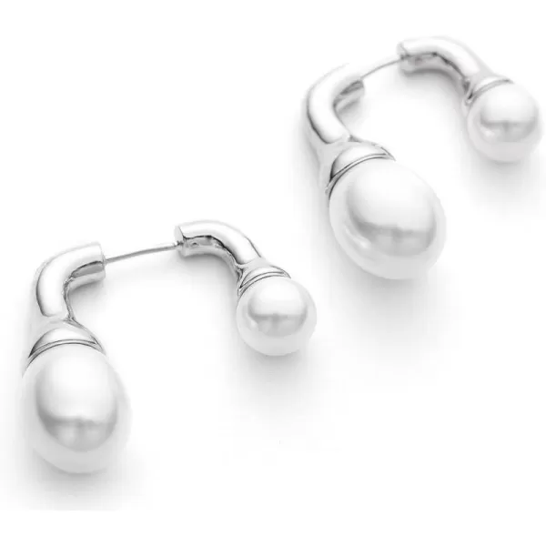 C.Paravano Gold Earrings Dangle | Dangle Earrings Pearl Gold | Wedding Earrings Gold | 18K Gold Plated Earrings for Women | 925 Sterling Silver Earrings for Women
