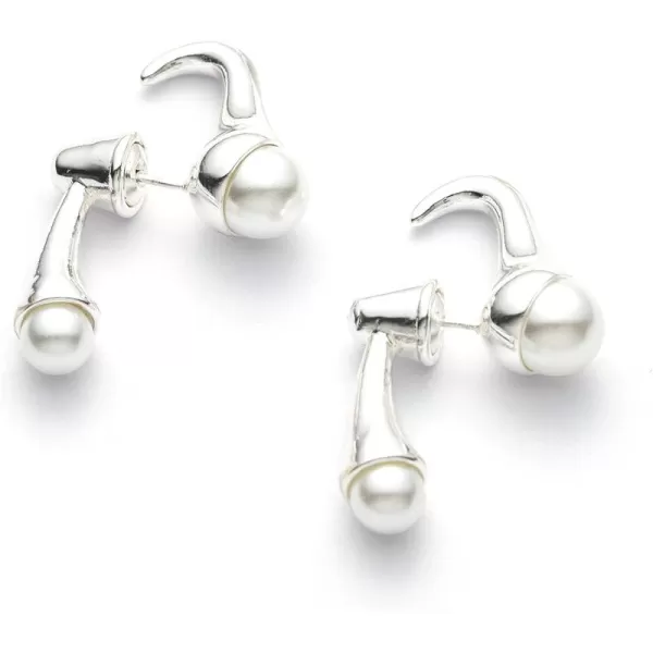 C.Paravano Gold Earrings Dangle | Dangle Earrings Pearl Gold | Wedding Earrings Gold | 18K Gold Plated Earrings for Women | 925 Sterling Silver Earrings for Women