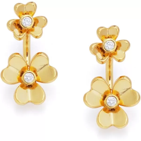 C.Paravano Gold Earrings Dangle | Dangle Earrings Pearl Gold | Wedding Earrings Gold | 18K Gold Plated Earrings for Women | 925 Sterling Silver Earrings for Women
