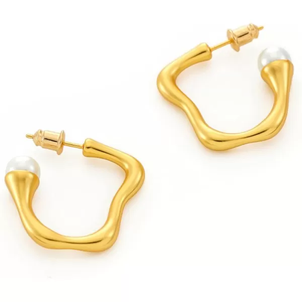 C.Paravano Hoop Earrings for Women | 18K Gold Plated Hoop Earrings | Platinum Hoop Earrings for Women | 925 Sterling Silver Hoop Earrings | Earrings for Women
