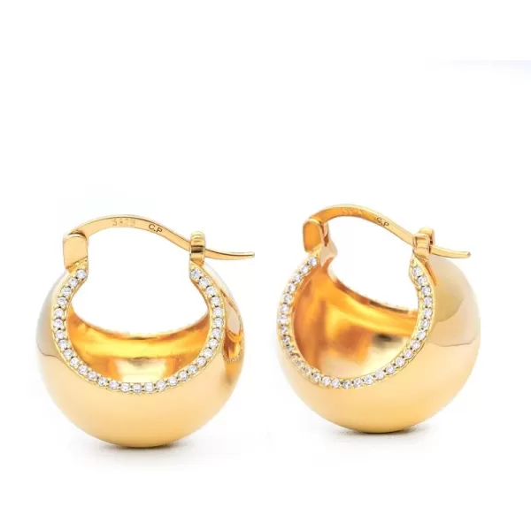 C.Paravano Hoop Earrings for Women | 18K Gold Plated Hoop Earrings | Platinum Hoop Earrings for Women | 925 Sterling Silver Hoop Earrings | Earrings for Women