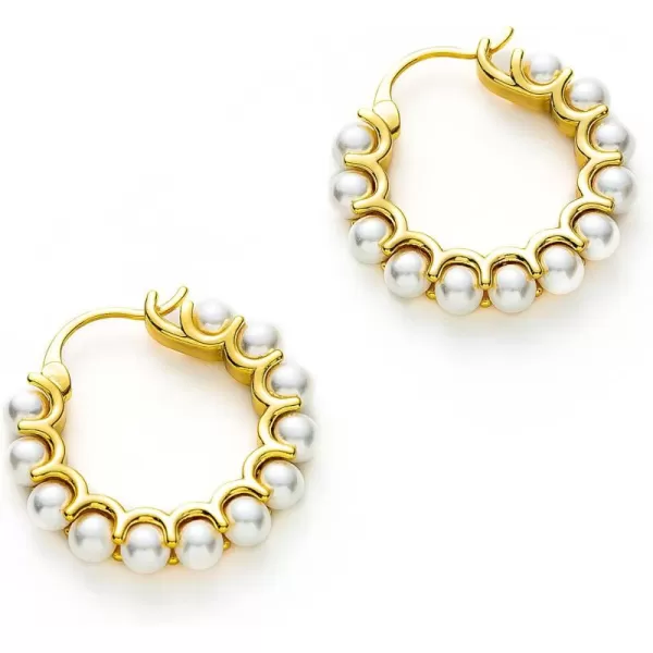C.Paravano Hoop Earrings for Women | 18K Gold Plated Hoop Earrings | Platinum Hoop Earrings for Women | 925 Sterling Silver Hoop Earrings | Earrings for Women