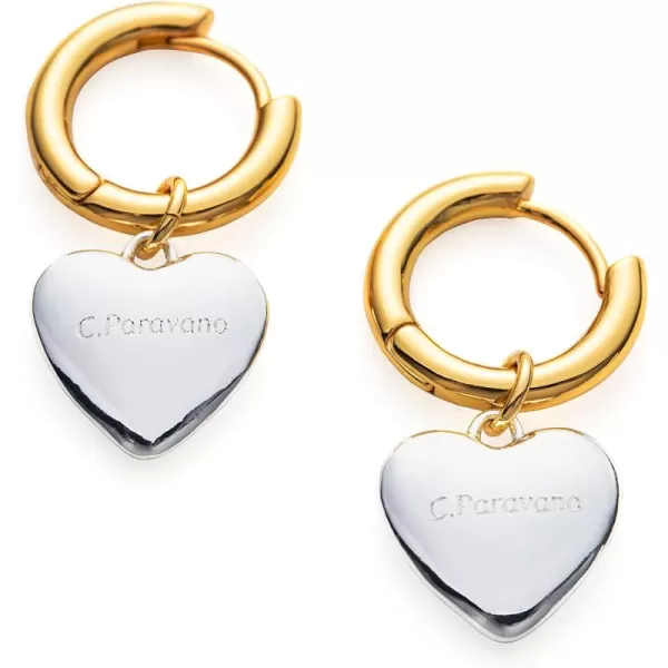 C.Paravano Hoop Earrings for Women | 18K Gold Plated Hoop Earrings | Platinum Hoop Earrings for Women | 925 Sterling Silver Hoop Earrings | Earrings for Women