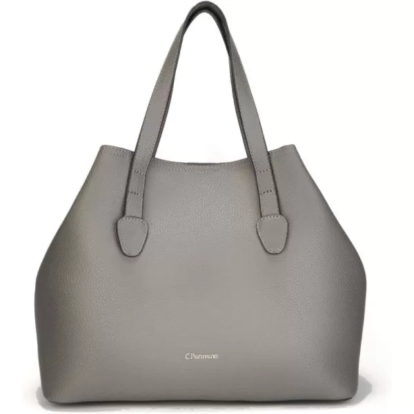 C.Paravano Large Capacity Tote Handbag | Full Grain Leather Tote Bag | Hobo Bag | Women's Top Handle Tote | Travel Work Tote