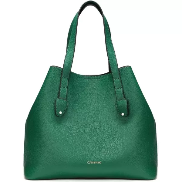 C.Paravano Large Capacity Tote Handbag | Full Grain Leather Tote Bag | Hobo Bag | Women's Top Handle Tote | Travel Work Tote