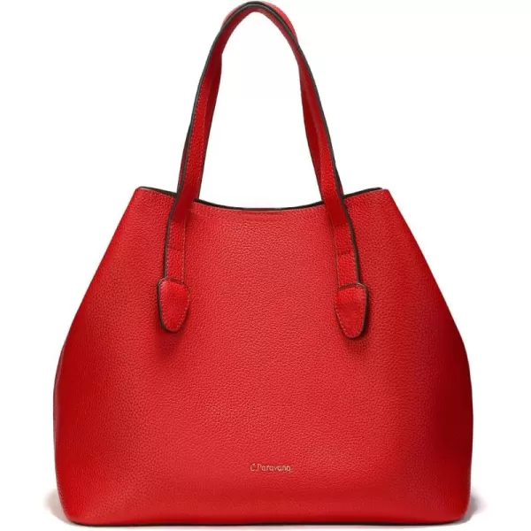 C.Paravano Large Capacity Tote Handbag | Full Grain Leather Tote Bag | Hobo Bag | Women's Top Handle Tote | Travel Work Tote