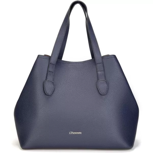 C.Paravano Large Capacity Tote Handbag | Full Grain Leather Tote Bag | Hobo Bag | Women's Top Handle Tote | Travel Work Tote