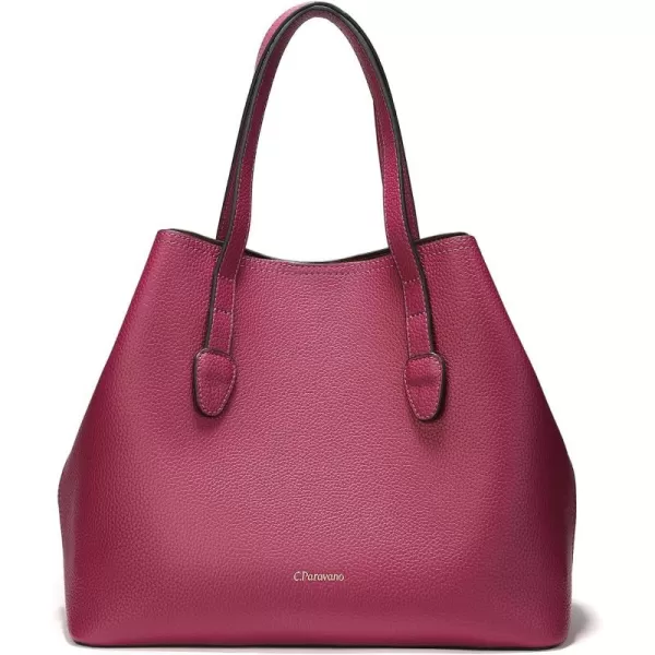 C.Paravano Large Capacity Tote Handbag | Full Grain Leather Tote Bag | Hobo Bag | Women's Top Handle Tote | Travel Work Tote