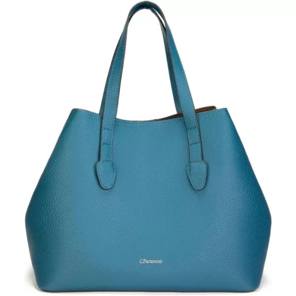 C.Paravano Large Capacity Tote Handbag | Full Grain Leather Tote Bag | Hobo Bag | Women's Top Handle Tote | Travel Work Tote